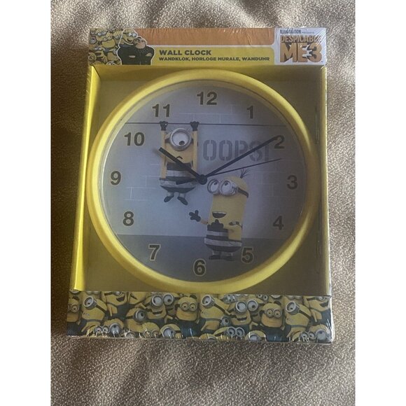 Illumination Presents THE MINIONS: Wall Clock Oops! New - Picture 1 of 5